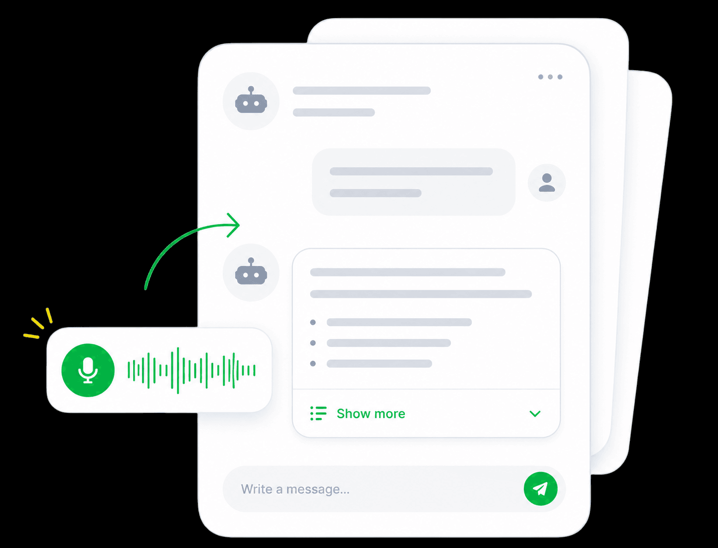 Voice and text survey responses