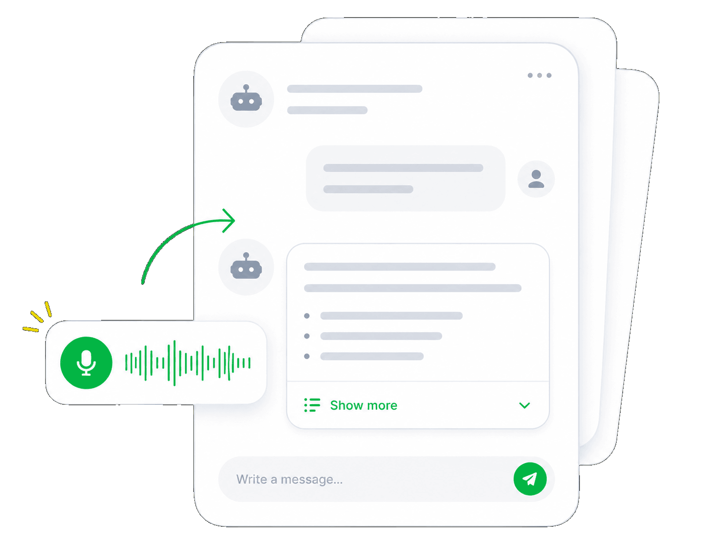 Voice and text survey responses